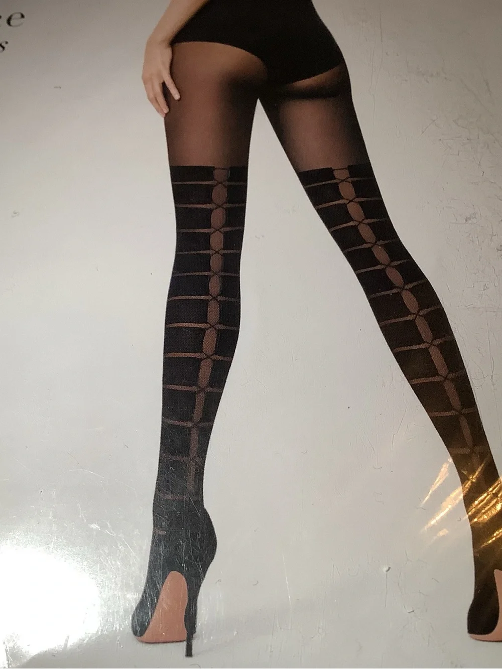 Wolford Grace tights, lacing/corset overknee design, color gobi/black, size: M